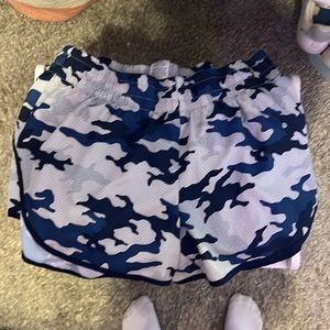 Blue workout shorts don’t wear them anymore